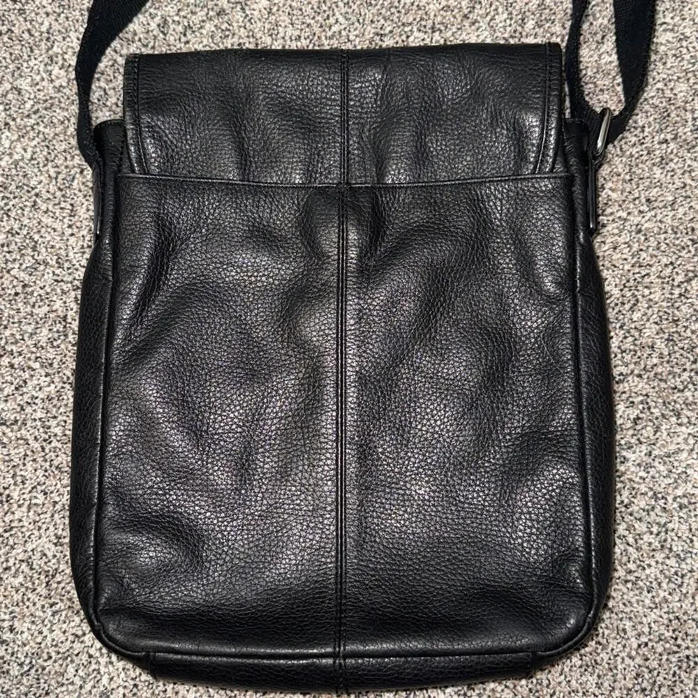 Black Cole Haan Leather Men's Crossbody Bag